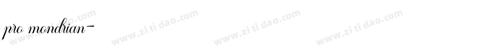 pro mondrian字体转换